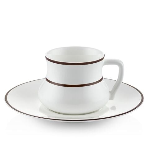 Alala Türk Kahve Fincanı 2'li Set Kahverengi