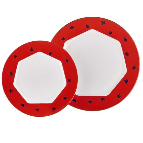 Mislina 6 Kişilik Kahvaltı Takımı 34 Parça Kırmızı