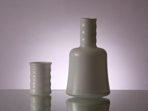 Aella Bardaklı Sürahi Seti 2'li Beyaz Ve Şeffaf