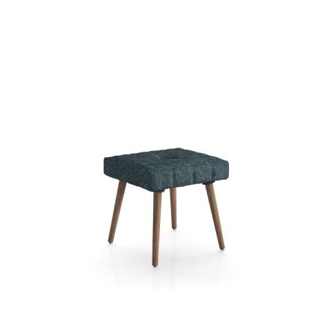 Mickey 50X50 Puf Smoked Meşe Ayak Polo 915 Mavi