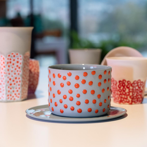 Koi Dot Porselen Bardak M Yeşil