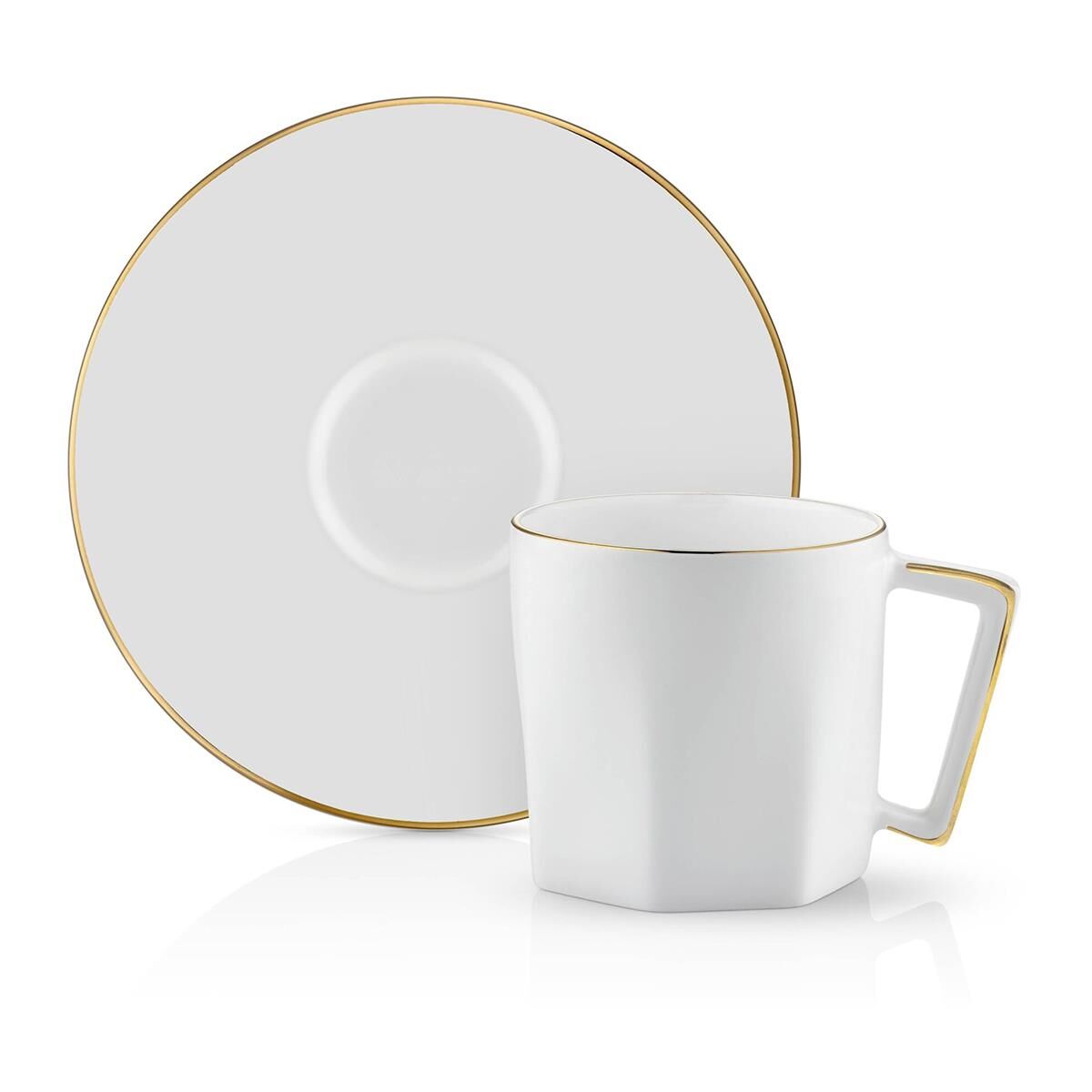Mislina Çay/Kahve Fincanı Seti 6'lı Altın