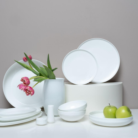 Sufi 12 Kişilik Yemek Takımı 132 Parça Sade