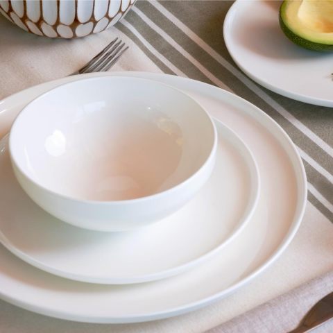 Sufi 12 Kişilik Yemek Takımı 132 Parça Sade