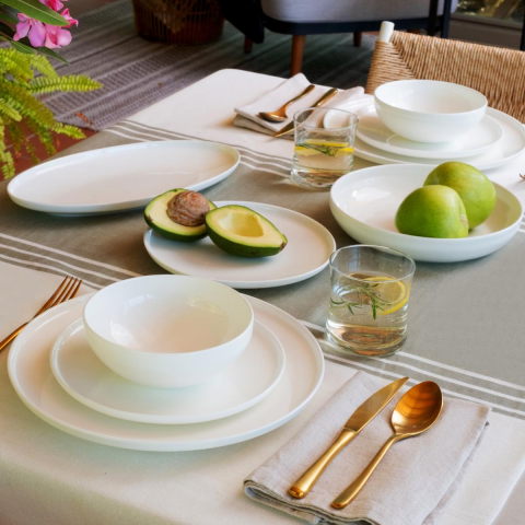 Sufi 12 Kişilik Yemek Takımı 132 Parça Sade