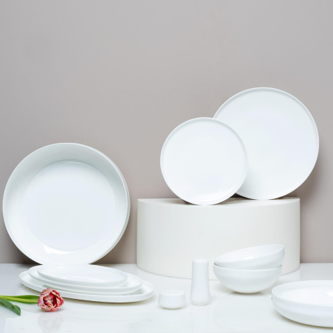 Sufi 12 Kişilik Yemek Takımı 132 Parça Sade