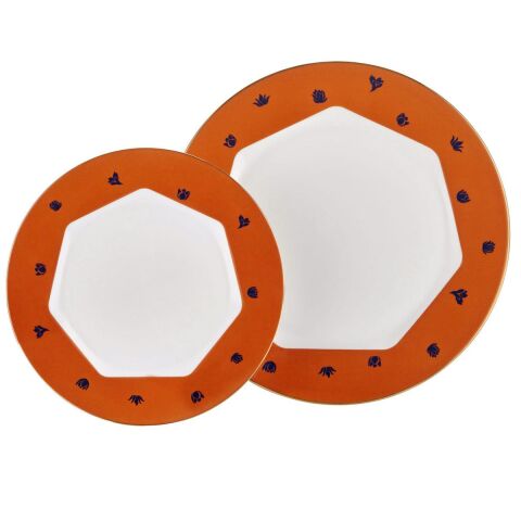 Mislina 6 Kişilik Yemek Takımı 24 Parça Turuncu