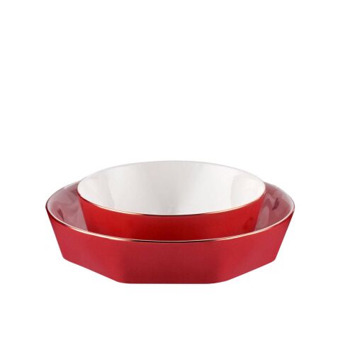 Mislina 6 Kişilik Yemek Takımı 24 Parça Kırmızı