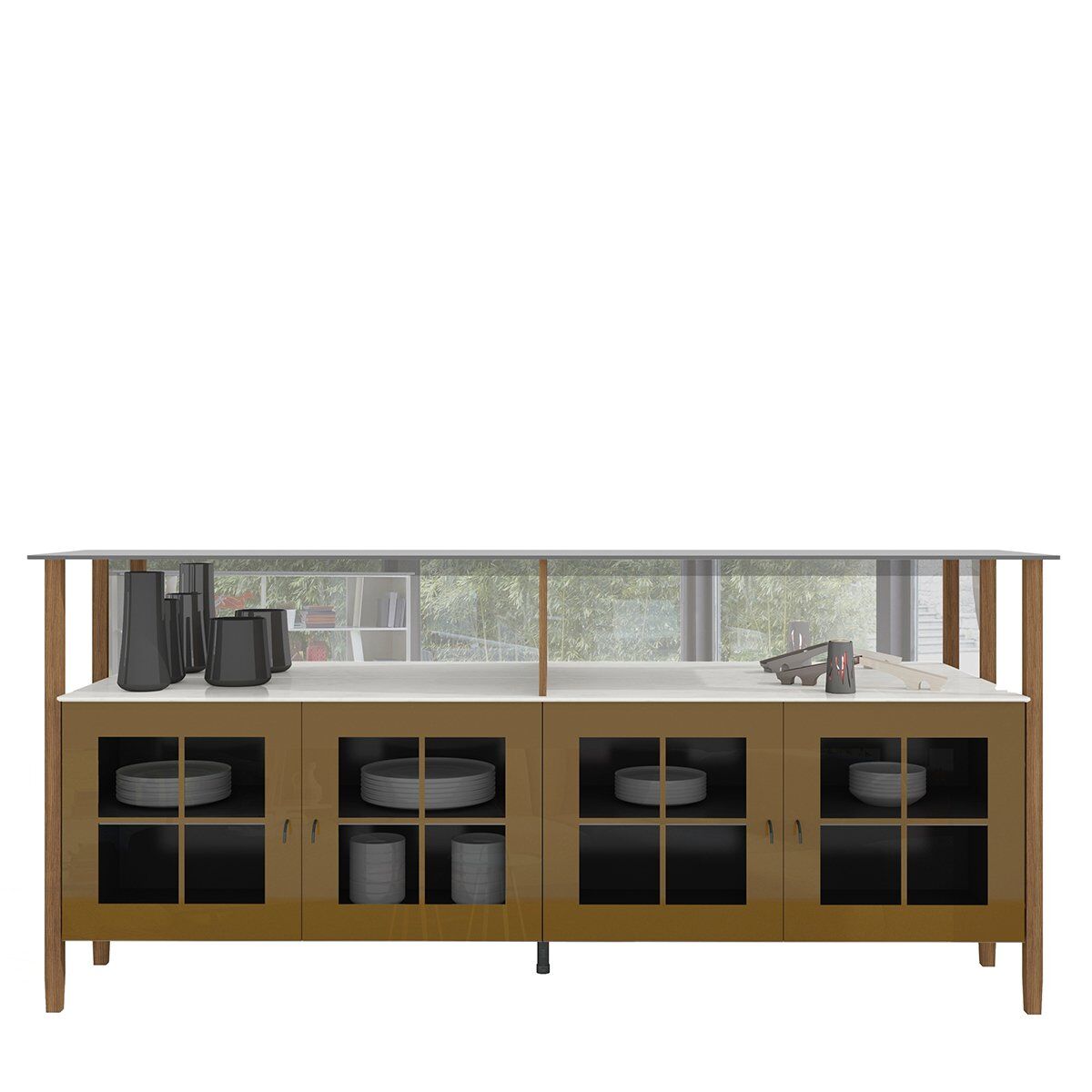 Saba Mermer Büfe S0 Sbs4cg Carrera White Smoked Meşe