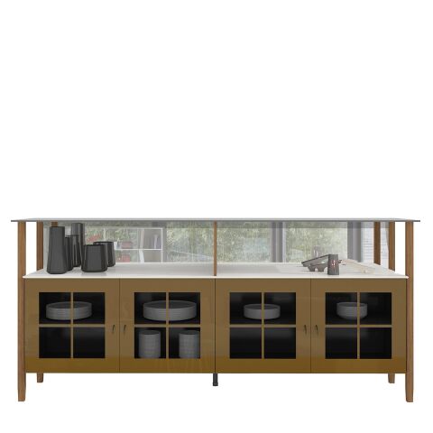 Saba Mermer Büfe S0 Sbs4cg Carrera White Smoked Meşe