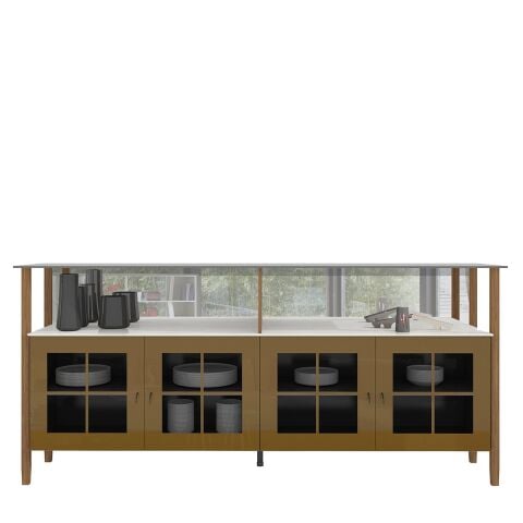 Saba Mermer Büfe S0 Sbs4cg Carrera White Smoked Meşe