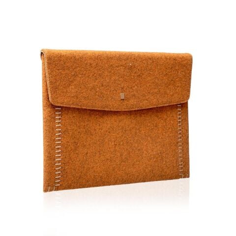 Deri Keçe Tablet Kılıfı Hardal