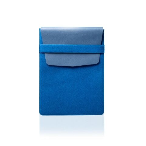 Deri Keçe Bilgisayar Çantası Lacivert