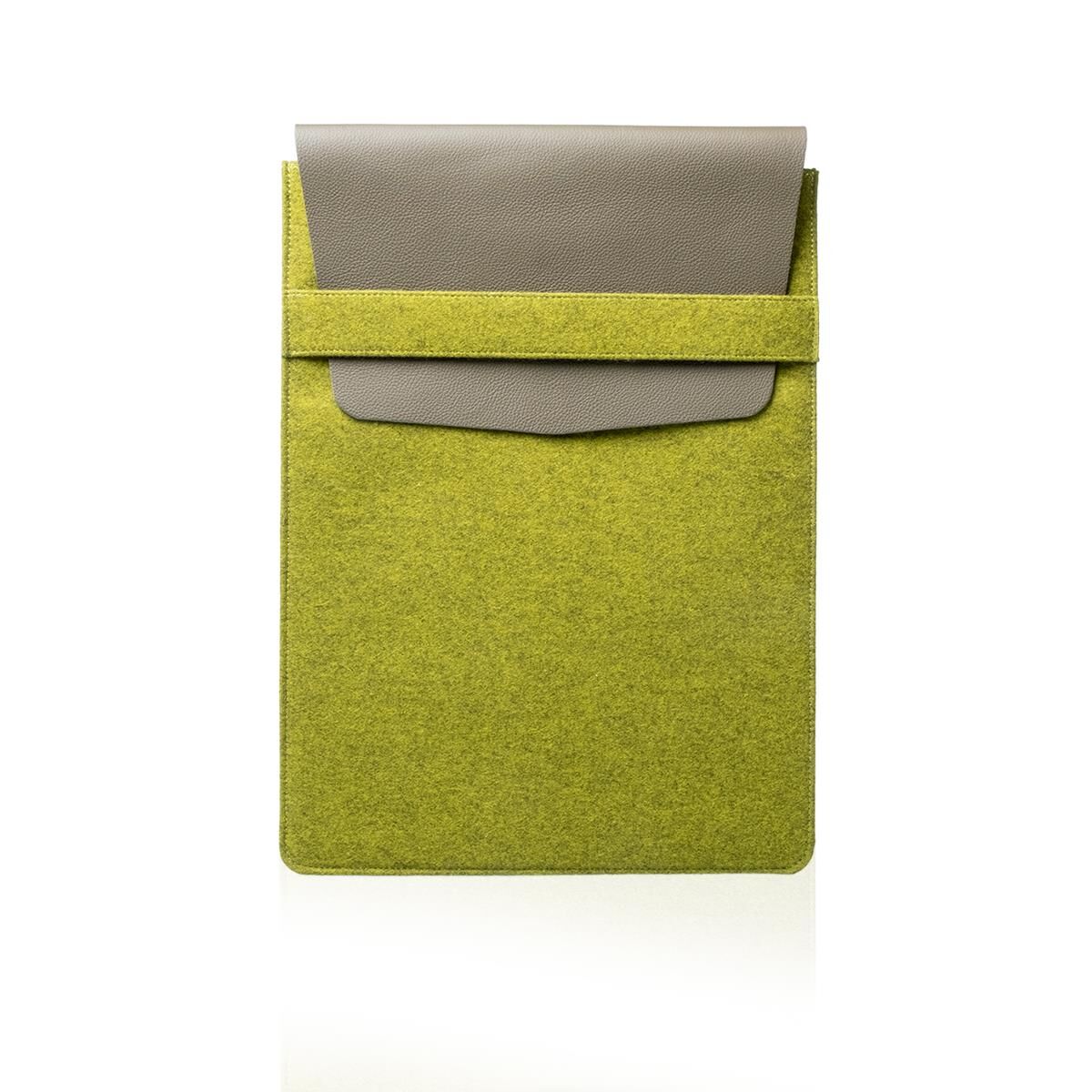 Deri Keçe Bilgisayar Çantası Yeşil