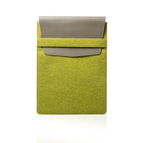 Deri Keçe Bilgisayar Çantası Yeşil