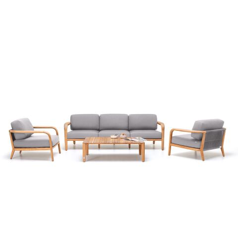 Wo Nomad Gri Oturma Grubu Teak Set/Praıa 090 Gri