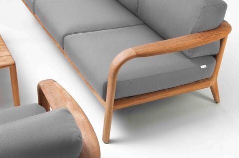 Wo Nomad Gri Oturma Grubu Teak Set/Praıa 090 Gri