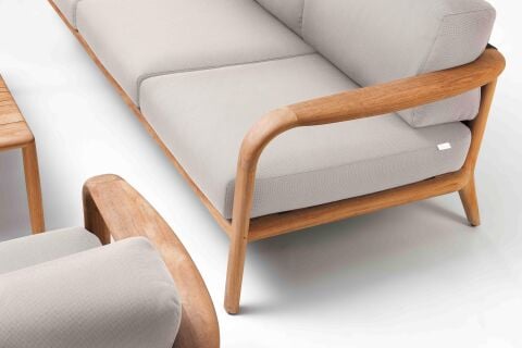 Wo Nomad Bej Oturma Grubu Teak Set/Praıa 090 Bej