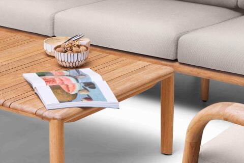 Wo Nomad Bej Oturma Grubu Teak Set/Praıa 090 Bej