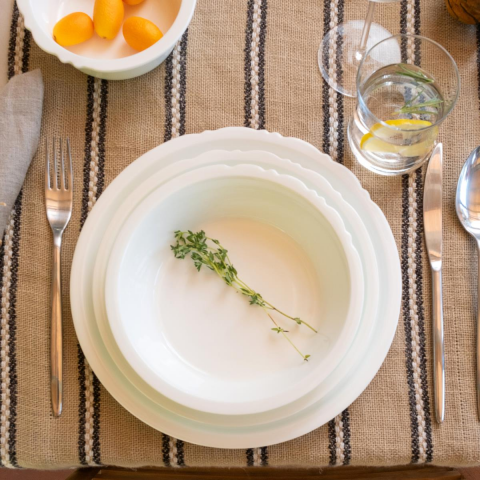 Eser-i İstanbul 12 Kişilik Yemek Takımı 55 Parça Sade