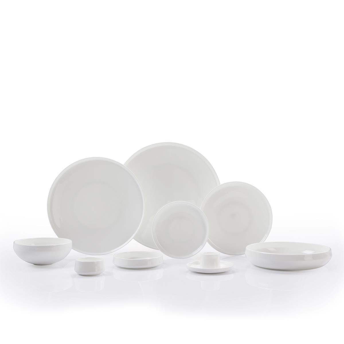 Sufi 12 Kişilik Yemek Takımı 55 Parça Sade