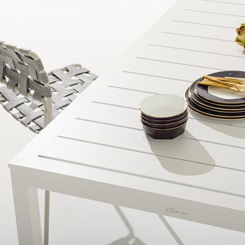 Alba Bahçe Beyaz Masa 220x100