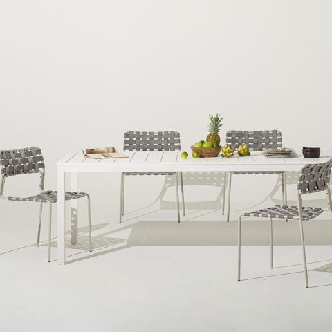 Alba Bahçe Beyaz Masa 220x100