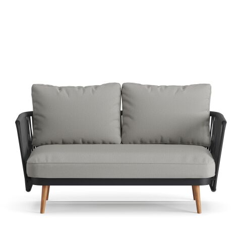 Kameliye Bahçe Antrasit Oturma Grubu Gri Akrilik Minderli