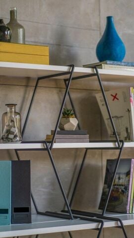 Luna Kitaplık H1L4 180X54 H54 Smoked Meşe Antrasit