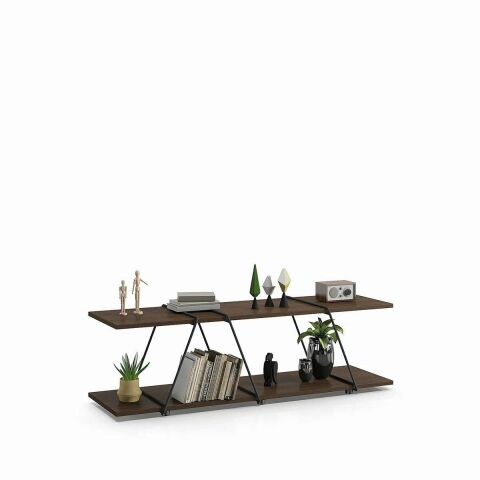 Luna Kitaplık H1L4 180X54 H54 Smoked Meşe Antrasit