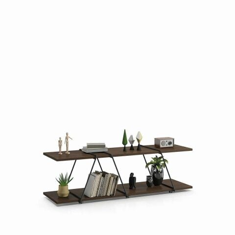 Luna Kitaplık H1L4 180X54 H54 Smoked Meşe Antrasit