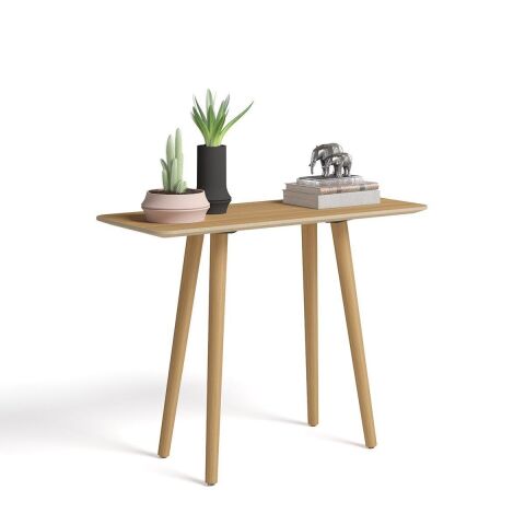 Sodade Dresuar 100X40 H75 Cm Beyaz - Naturel Meşe Ayak