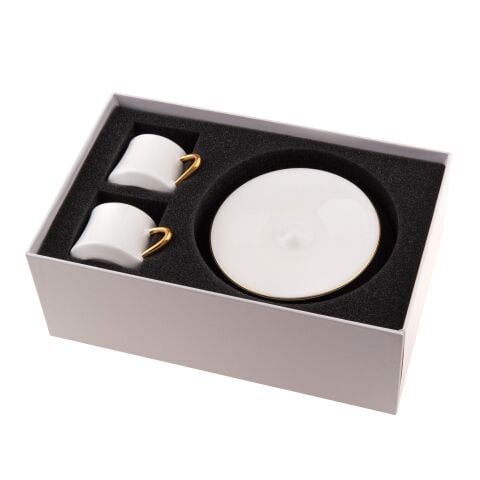 Sufi Türk Kahve Fincanı Seti 2'li Altın HK