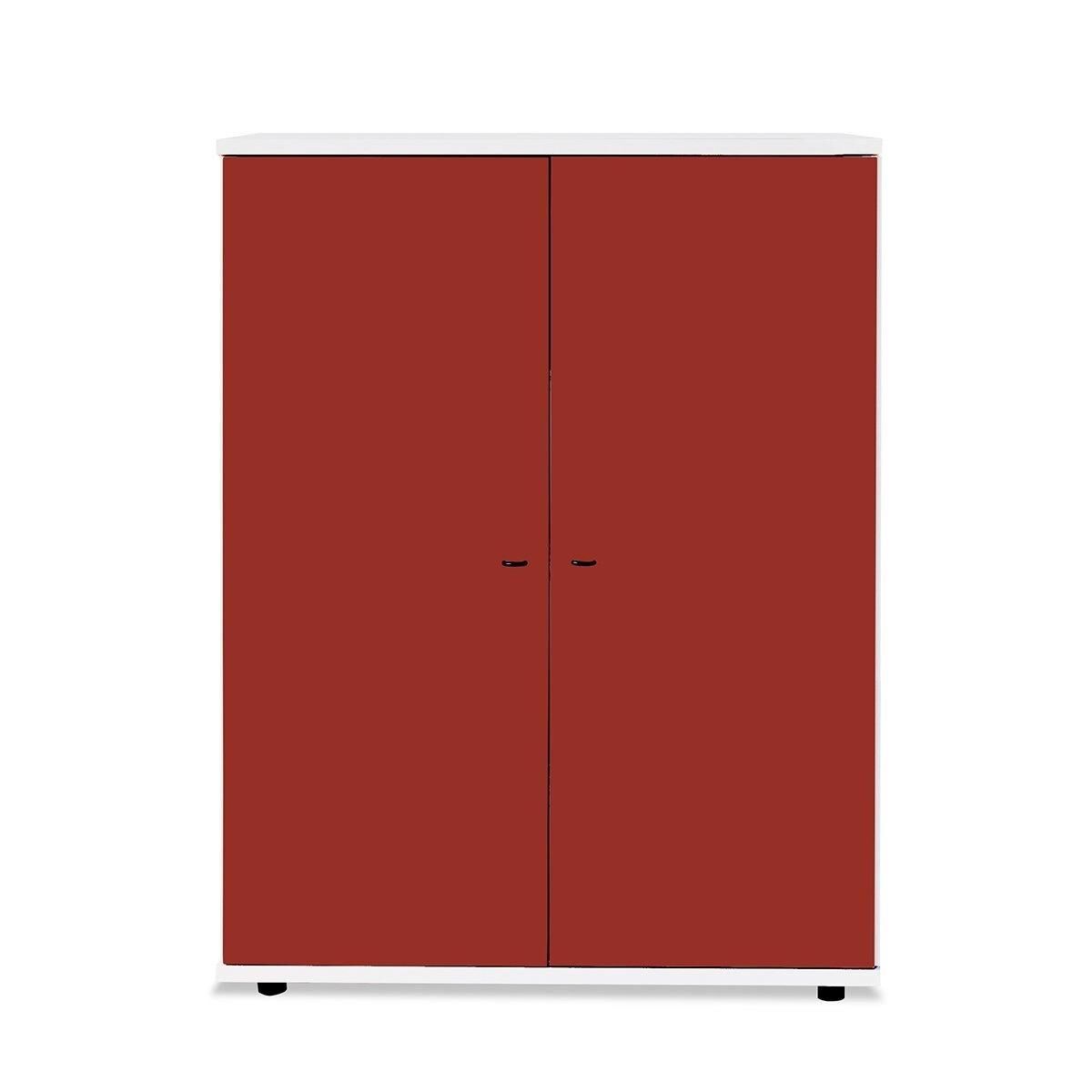 Sodade Büfe Lake H2 100X40 H130 cm Beyaz-Kırmızı
