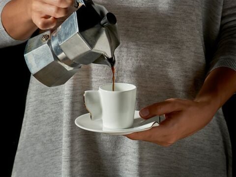 Kaffa Türk Kahve Fincanı Seti 6'lı Altın