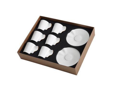 Kaffa Türk Kahve Fincanı Seti 6'lı Altın