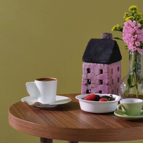 Kaffa Türk Kahve Fincanı Seti 6'lı Altın