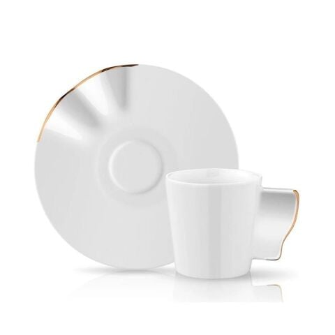 Kaffa Türk Kahve Fincanı Seti 6'lı Altın