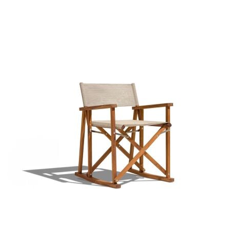 Gazebo Bahçe Sallanan İroko Sandalye Taupe Kumaş