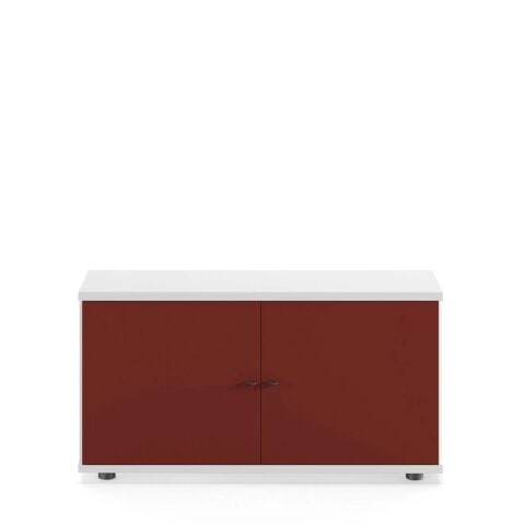 Sodade Komodin / TV / Kitaplık M1DK 100X40 H53 cm Beyaz-Kırmızı