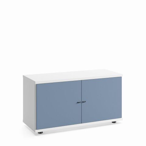 Sodade Komodin / TV / Kitaplık M1DK 100X40 H53 cm Beyaz-Mavi