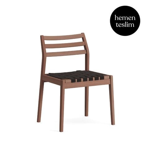 Abba Kolçaksız Kahverengi Sandalye