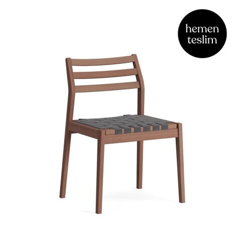 Abba Kolçaksız Gri Sandalye