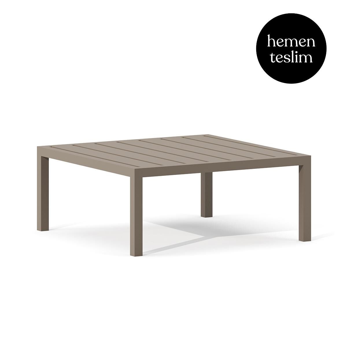 Alba Bahçe Taupe Sehpa 90X90