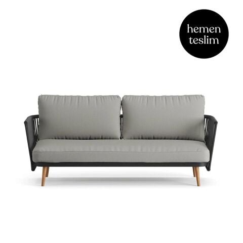 Kameliye Bahçe Antrasit Kanepe Gri Akrilik Minderli