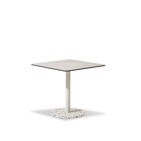 Alfie Bahçe Laminat Krem Masa 80x80