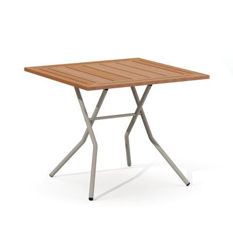 Esso Bahçe İroko Gri Masa 90x90