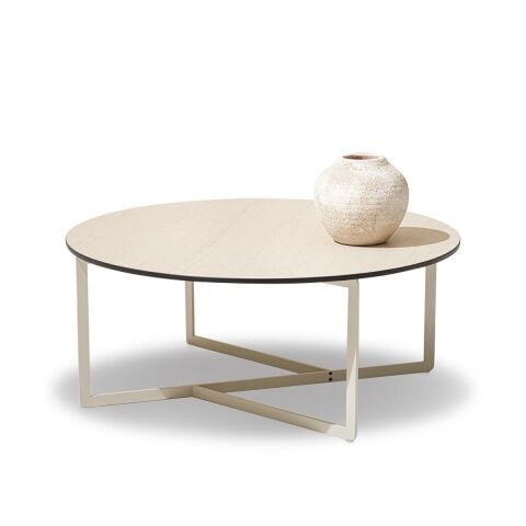 Terna Bahçe Laminat Krem Sehpa Çap:90