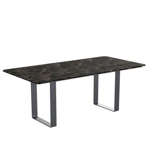 Adola S0 Tbad204M Mermer Yemek Masası Dark Emprador