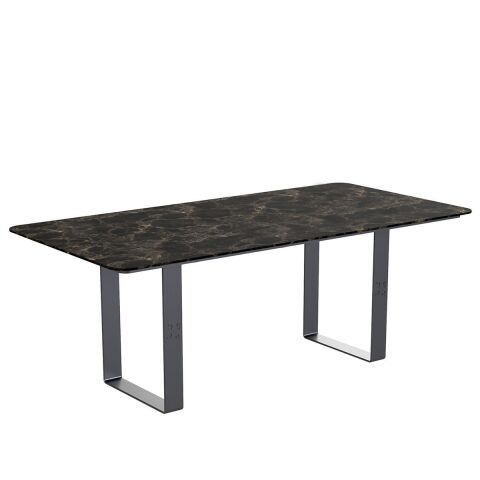 Adola S0 Tbad204M Mermer Yemek Masası Dark Emprador